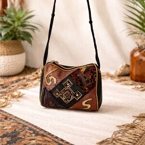 Vintage Alien Workshop Patchwork Crossbody Bag Skate Y2K